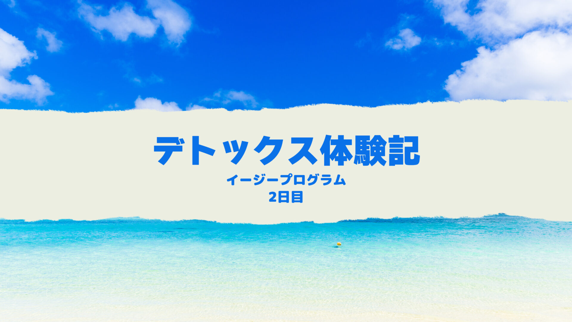 デトックス体験記 2日目